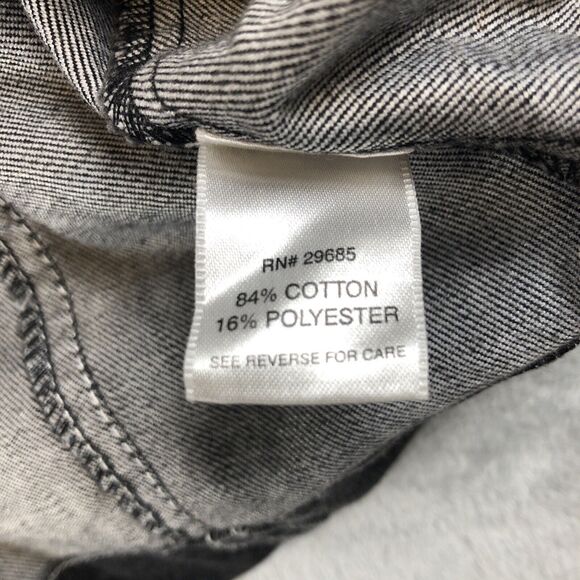 Pendleton Women’s Medium Cotton Blend Dark Wash Denim Look Shacket White Stitch - Picture 6 of 8